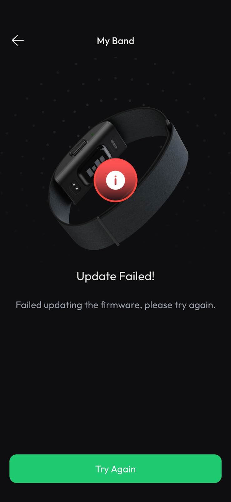 Firmware update failed